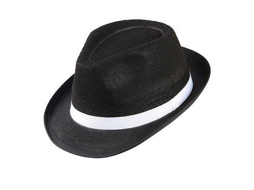 Gengszterkalap fekete - 1 db.