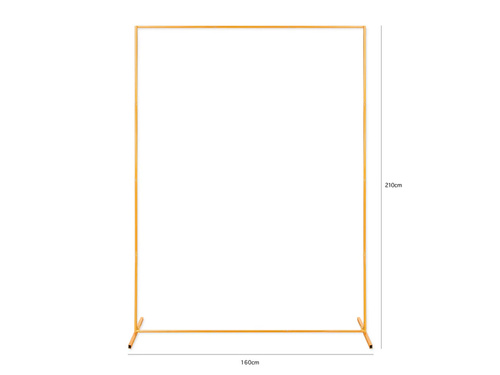 Téglalap alakú arany lufi keret - 160 x 210 cm - 1 db.