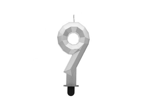 Ezüst gyémánt gyertya - 9 - kilenc - kilenc
