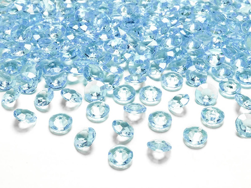 Gyémánt konfetti - türkizkék - 12 mm - 100 db.