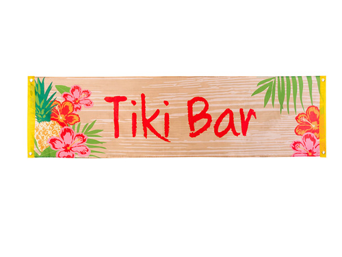 Tiki Bar szövet banner - 50 x 180 cm - 1 db.
