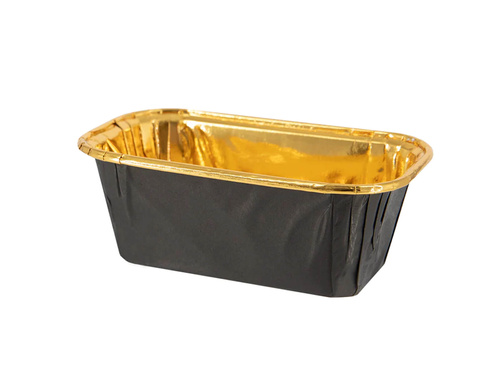 Mini palacsintaformák fekete és arany színben - 11 x 4 cm - 10 db.