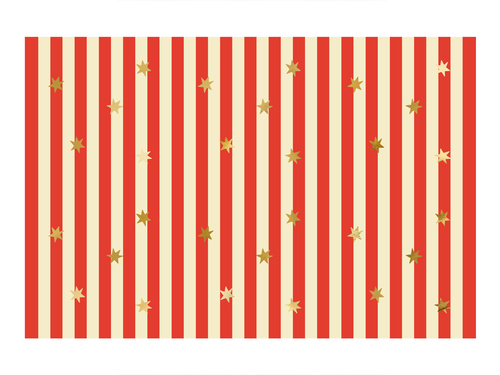 Asztalterítő csíkos csillagokkal - 120 x 180 cm - 1 db.