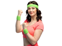 Disco 80-as évek neonzöld karszalagok - 3 db.