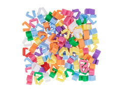 Léggömbzáró klipszek mix színekben - 100 db.
