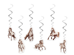 Lógó születésnapi dekoráció Lovak- 6 db.