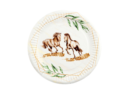 Papírtányérok Lovak - 18 cm - 6 db.