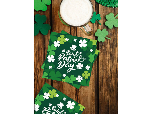 Szent Patrik-napi papírszalvéta - 33 cm - 12 db.
