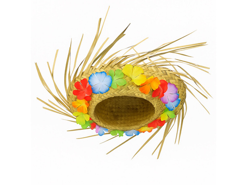 Hawaii kalap virágokkal - 1 db.