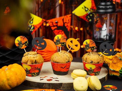 Halloween tökös muffin pálcikák - 6 db.