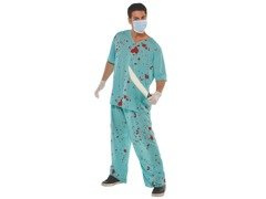 Vérfoltos orvos jelmez - sebész - roz. un.