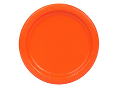 Narancssárga papírtányérok - 23 cm - 8 db.