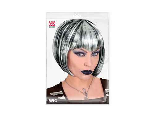 Fekete-fehér paróka Halloweenre