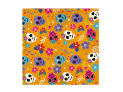 Halloween szalvéták Mexikói koponya - 33 cm - 10 db.