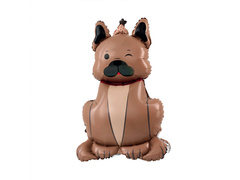 Fólialufi álló bulldog kutya - 60x98 cm - 1 db.