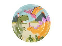 Papírtányérok Dino Party szülinapra - 23 cm - 10 db.
