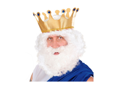 Fehér göndör szakállas paróka