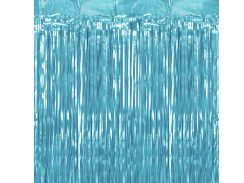 Függöny - ajtófüggöny kék metál - 250 cm x 100 cm