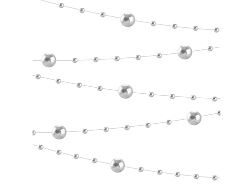 Ezüst gyöngyfüzér - 650 cm - 1 db.