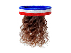 Kék, fehér és piros haj sport karszalag