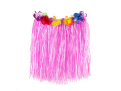 Rövid hawaii szoknya rózsaszín - 40 cm - 1 db.