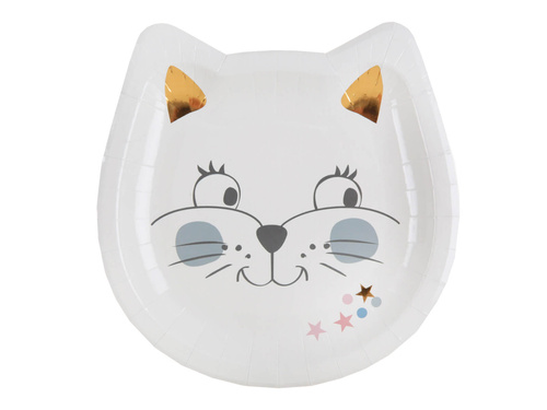 Papírtányérok Cica - 18 cm - 10 db.
