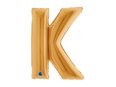 Fólia lufi K betű arany - 40" - 1 db.
