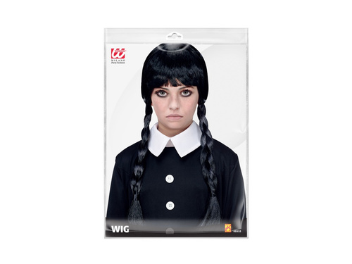 Fekete paróka copfokkal