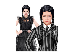 Fekete paróka copfokkal