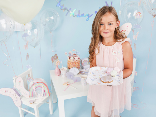 Egyszarvú piknik gyertyák - 5 db.