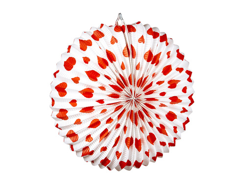 Dekoratív lámpa szívekkel - 36 cm - 1 db.