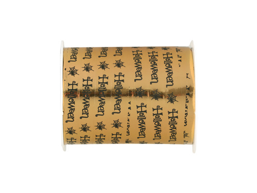 Dekoratív Halloween arany szalag - 25 m