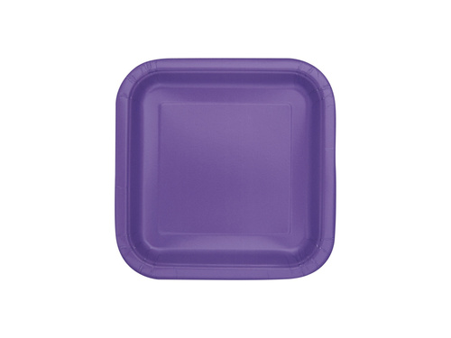 Négyszögletes tányérok lila - 18 cm - 16 db.