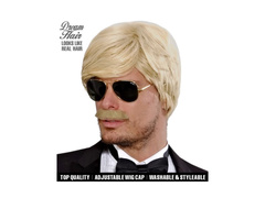 Szőke Playboy Dream Hair paróka bajusszal