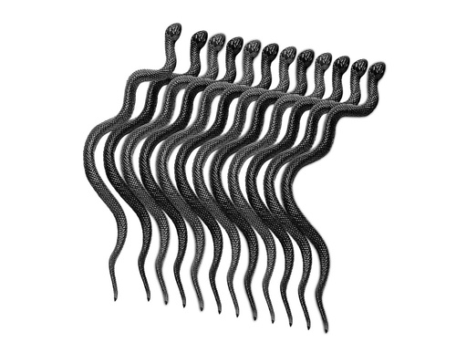 Műanyag kígyók Halloweenre - 12 db.