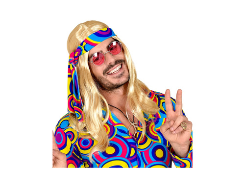 70-es évek szőke paróka Disco Fever Hippie. egy zenekarral