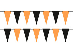 Banner füzér narancssárga és fekete - 500 cm