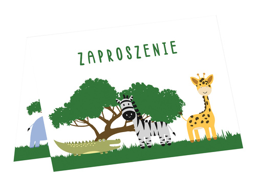 Szafari születésnapi meghívók - 6 db.