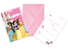 Hercegnő születésnapi meghívó - Hercegnő - 6 db.