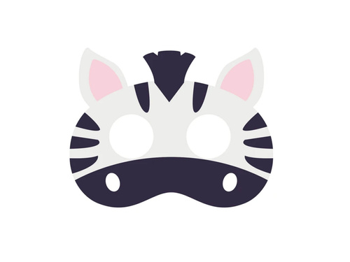 Zebra filc maszk - 1 db.