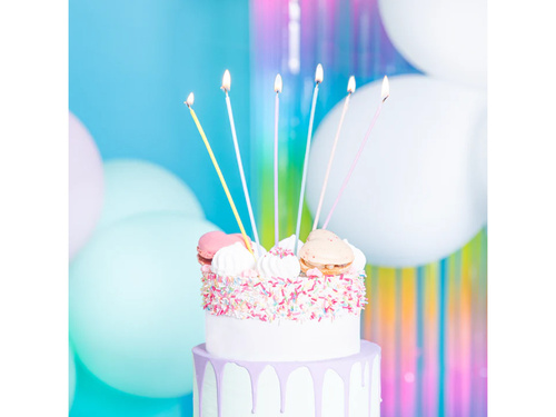 Vékony színes születésnapi gyertyák - 16,5 cm - 18 db.