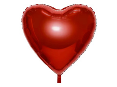 Fólialufi szív piros - - 1 db.