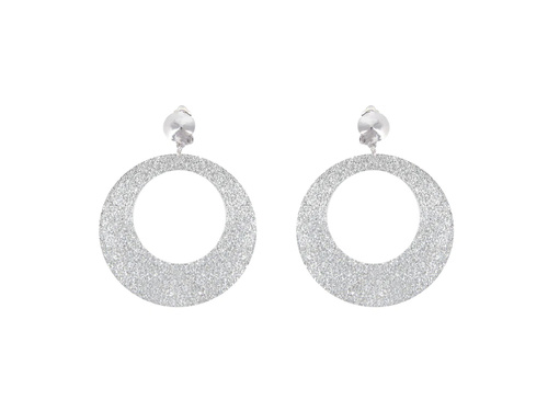 Clip fülbevaló Ezüst csillogó körök