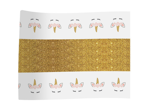 Gyönyörű unikornisos születésnapi futó - 5 m - 1 db.