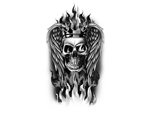 Koponya alkar tetoválás - 1 db.