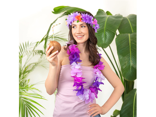 Hawaii lila nyaklánc - 1 db.