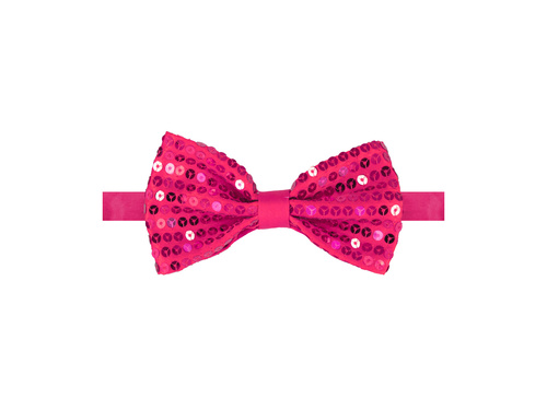 Rózsaszín flitteres csokornyakkendő - 7 x 12 cm - 1 db.