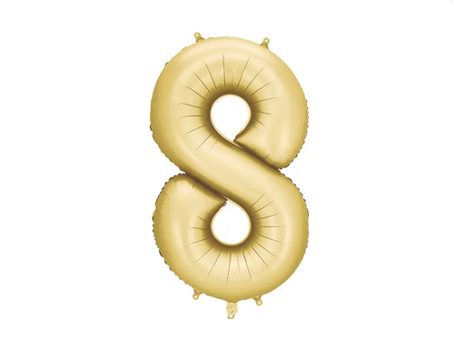 Fólia lufi arany szám 8 - 86 cm - 1 db.