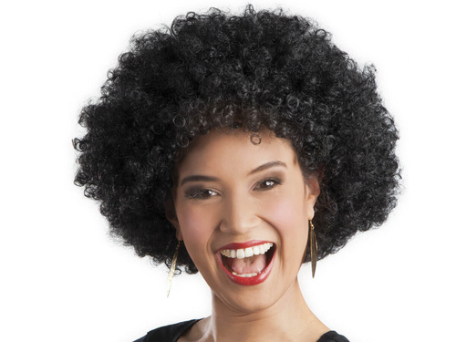 Afro fekete paróka - 1 db.