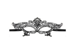 Csipke pillangó maszk fekete - 1 db.